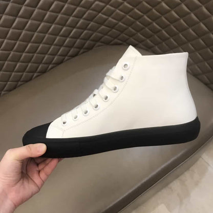 Logo Print Gabardine High Top Sneakers