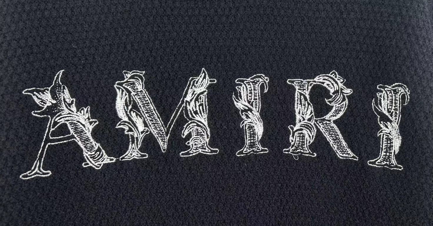 4M*R1 Baroque Logo Embroidered Knitted Sweater