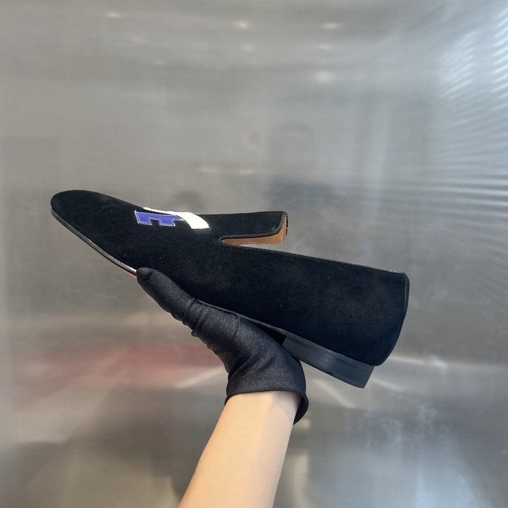 Dandylove Black Velvet Loafers