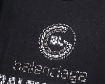 B*L3NC14G Strass Logo T-shirt