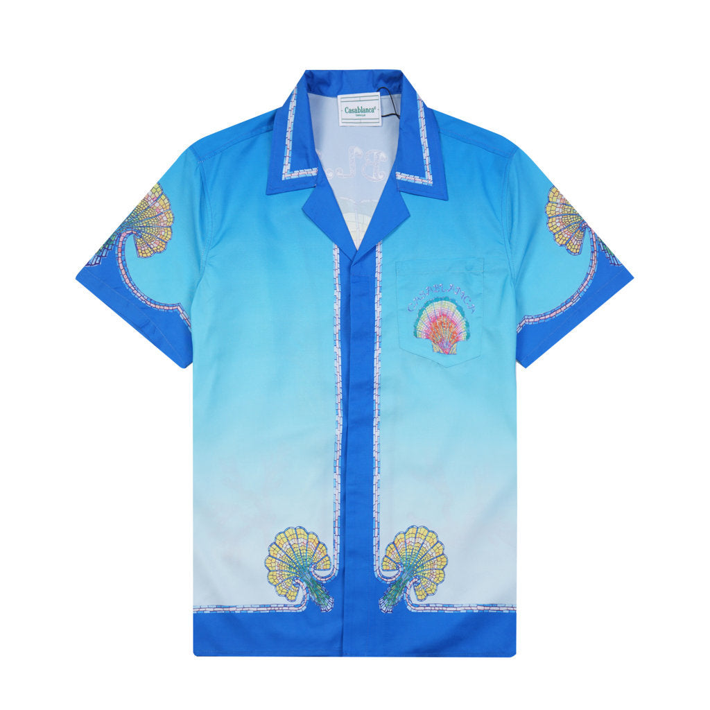 Colorful Seashell Silk Shirt