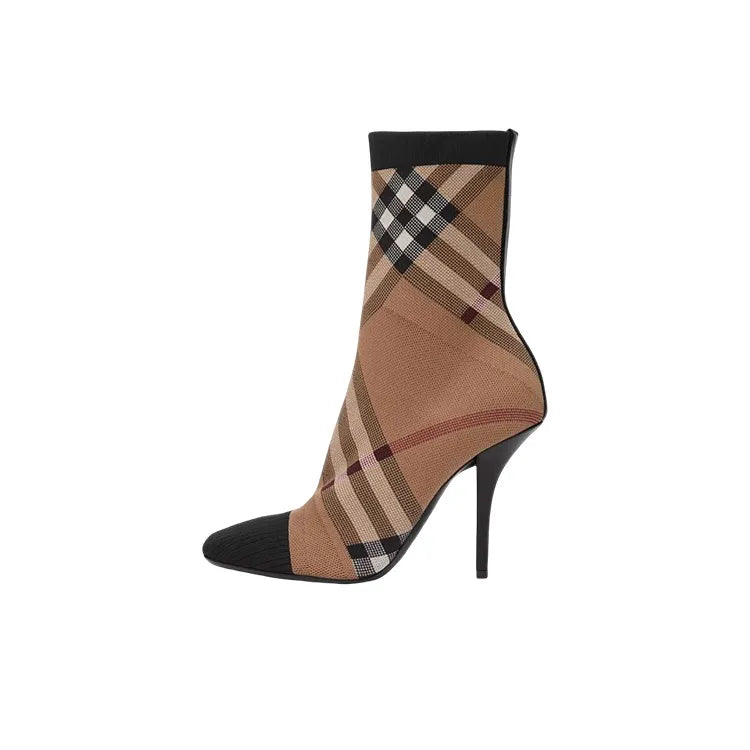 B*RBRY Vintage Check 110mm Sock Boots (Women’s)