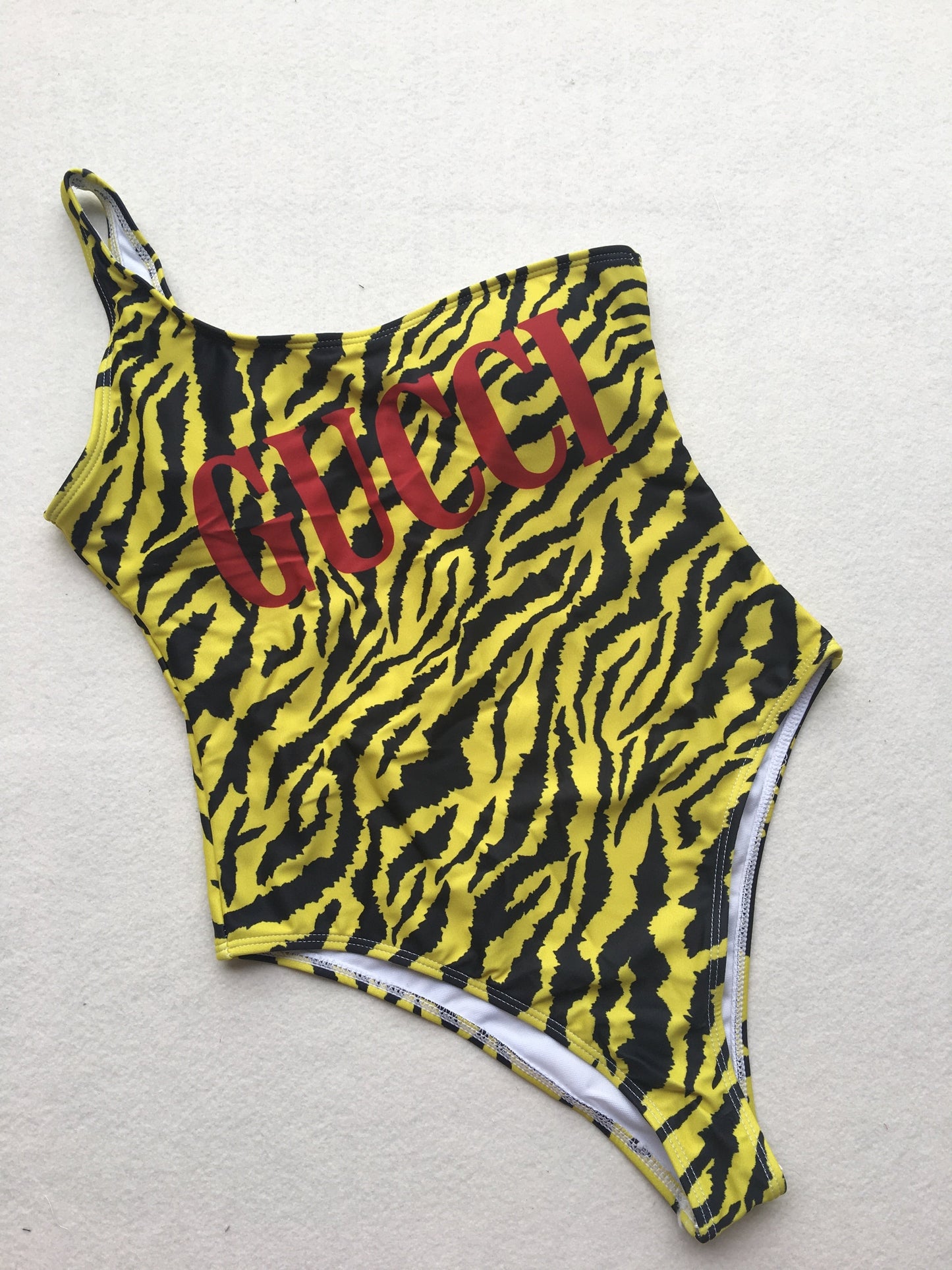 GV*C1 Animal Print Front Logo One-Piece Swimsuit