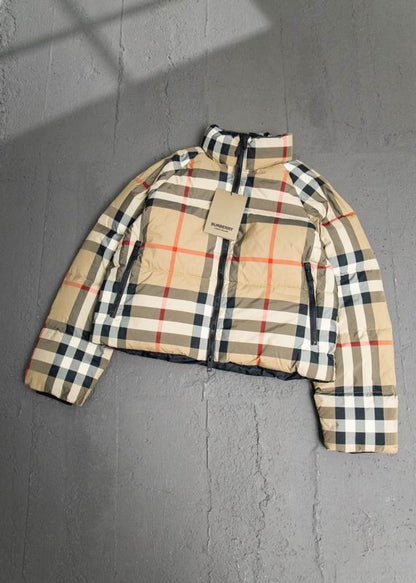 Cropped Checked Quilted Jacket (Women's)