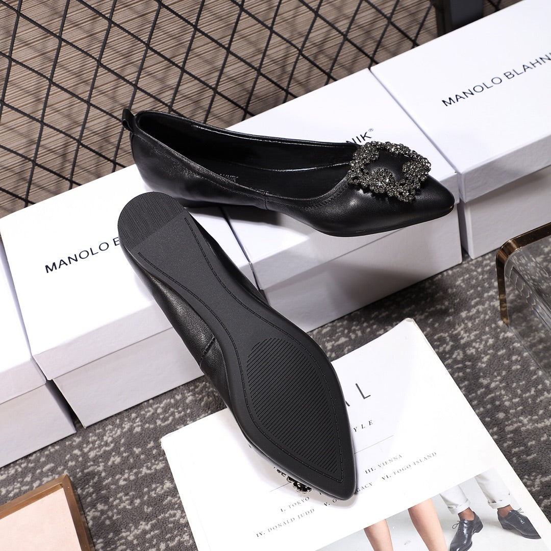 Hangisi Leather Flats