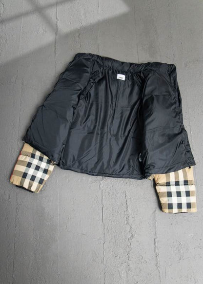 Cropped Checked Quilted Jacket (Women's)