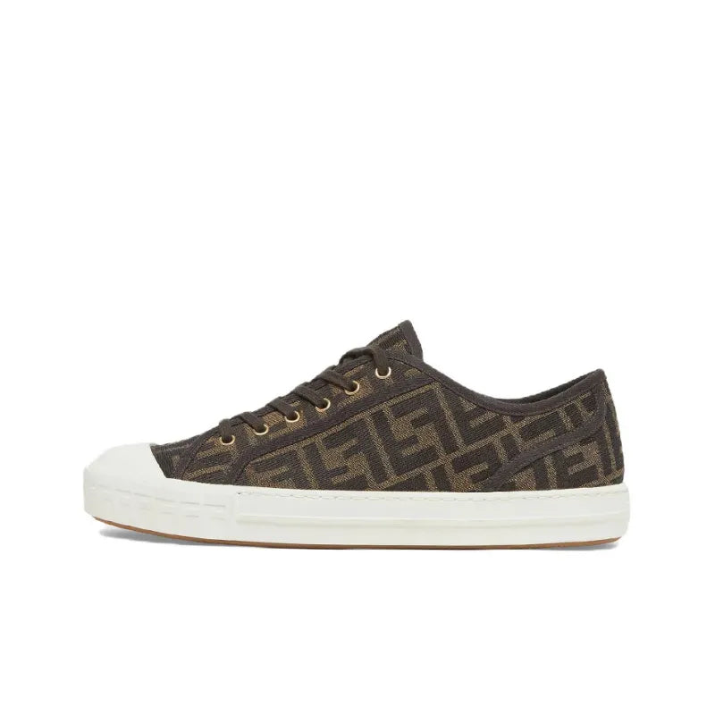 Domino F*F Motif Jacquard Low Top Sneakers