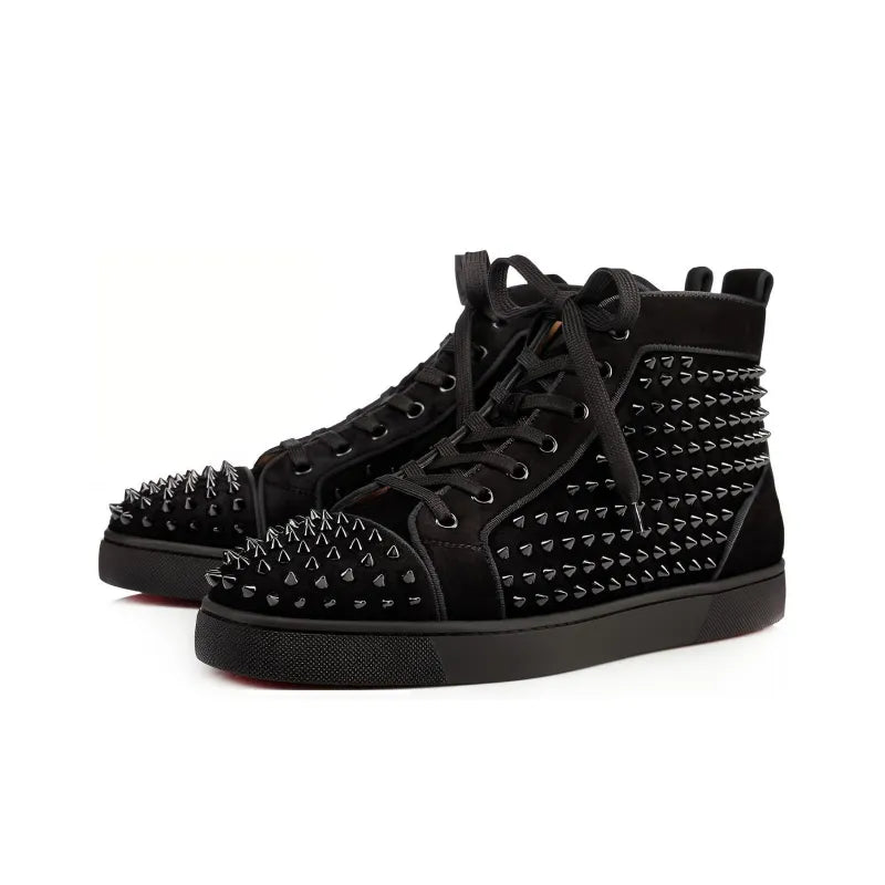 Spikes High Top Suede Stylish Skateboarding Shoes