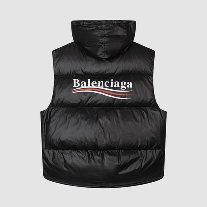 Sleeveless Logo Puff Jacket