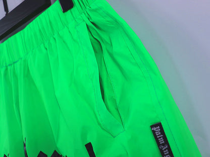 Green Curved Logo Swim Shorts