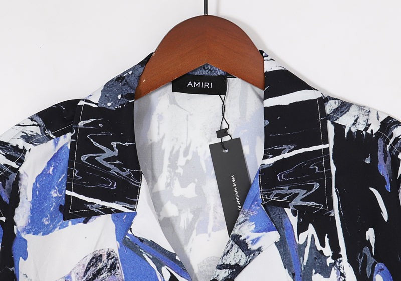 Paint-Splatter Silk Shirt