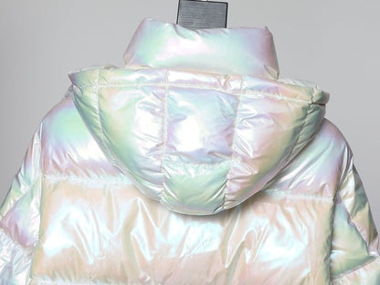 M*NCLR Iridescent Quilted Padded Down Puffer Jacket