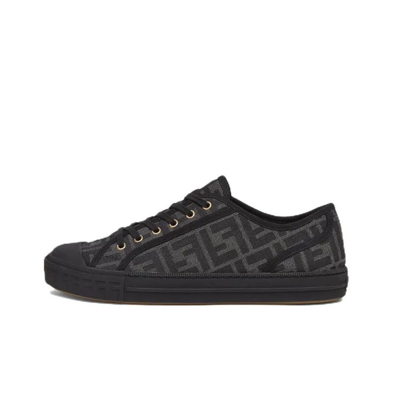 Domino F*F Motif Jacquard Low Top Sneakers