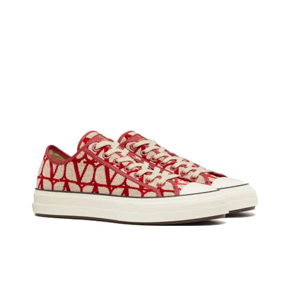 VL7N Toile Iconographe Print Low Top Sneakers