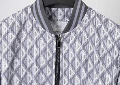 C*D Jacquard Diamond Bomber Jacket