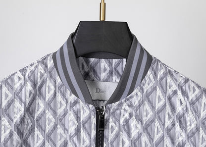 C*D Jacquard Diamond Bomber Jacket