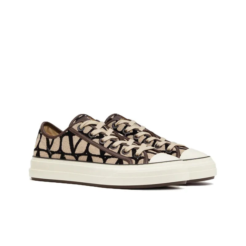 VL7N Toile Iconographe Print Low Top Sneakers