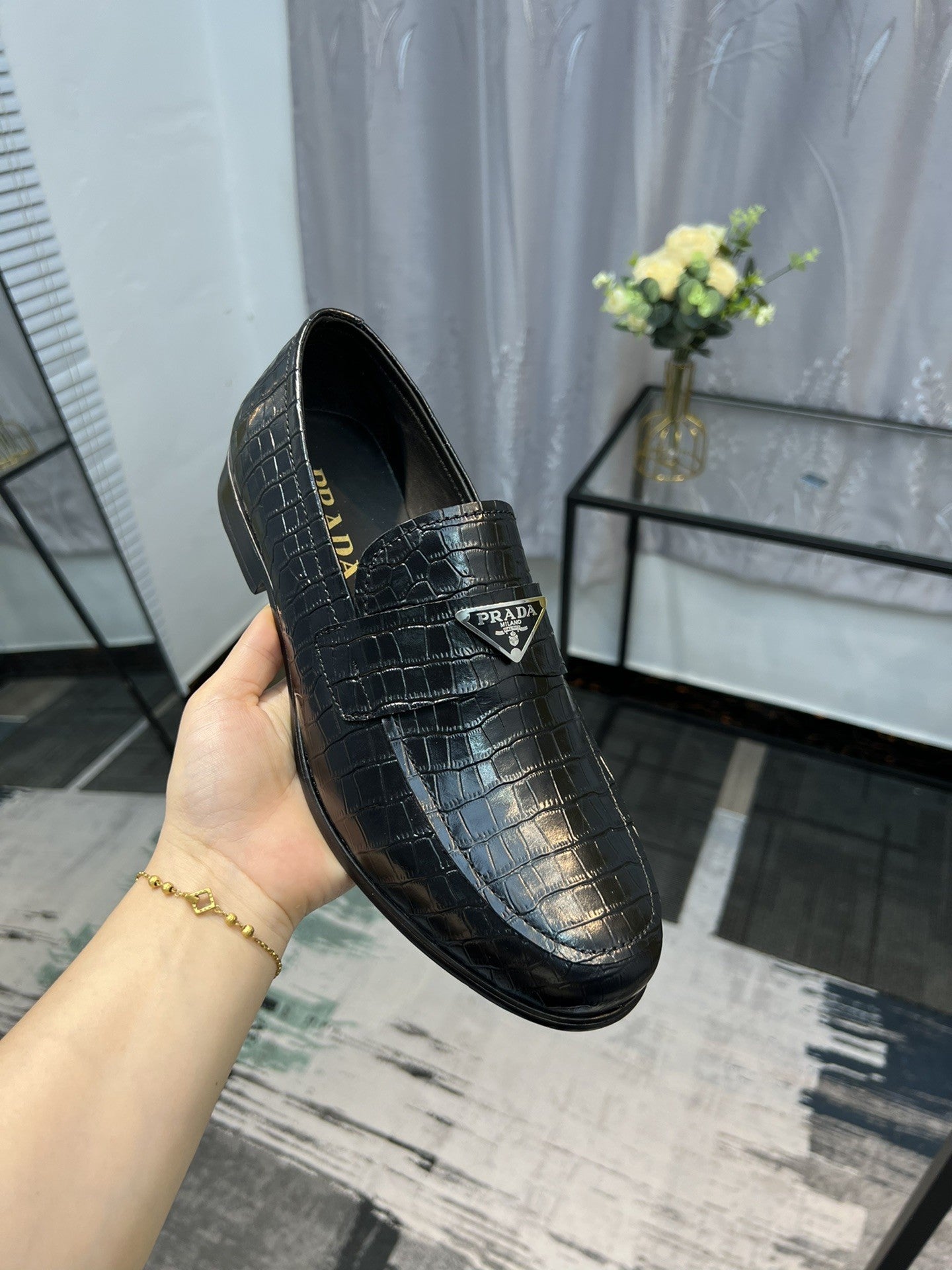 PRD Croc Pattern Loafers (Men's)