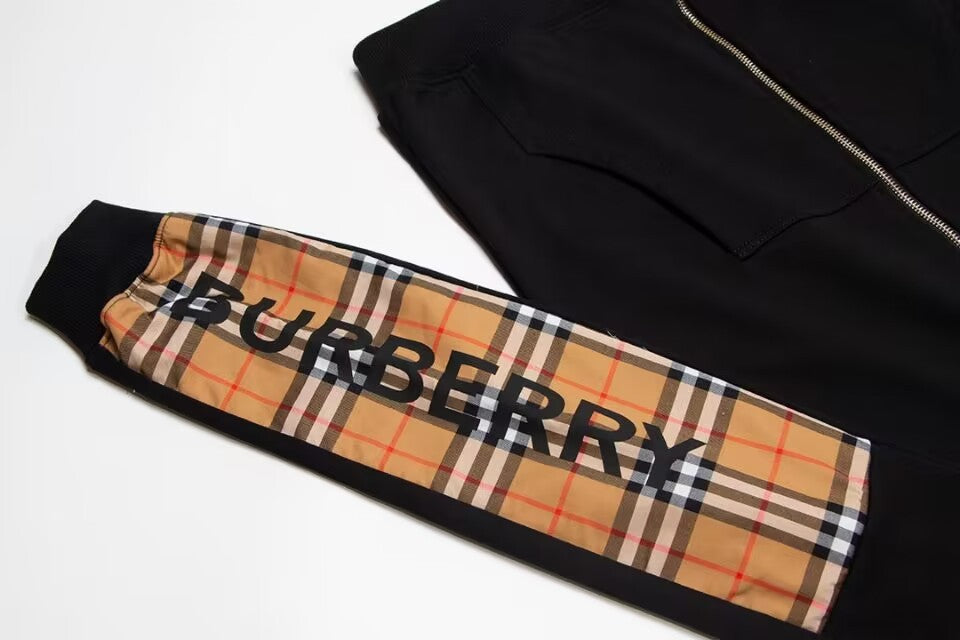 Vintage Check Sleeve Hoodie