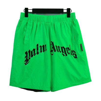 Green Curved Logo Swim Shorts