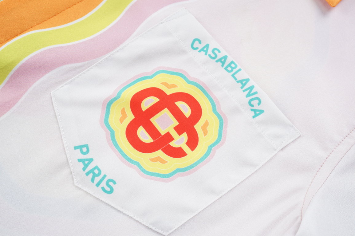 Rainbow Monogram Silk Shirt