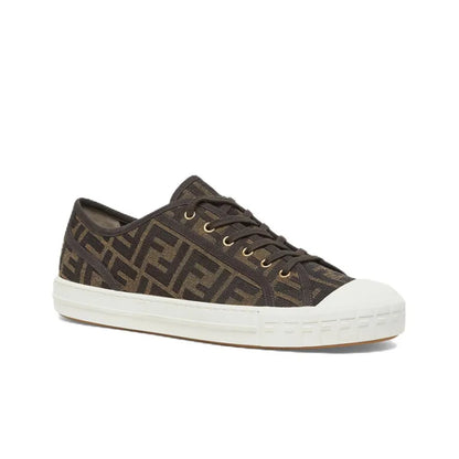 Domino F*F Motif Jacquard Low Top Sneakers