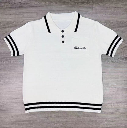 B*LMN Signature Knit Polo Shirt