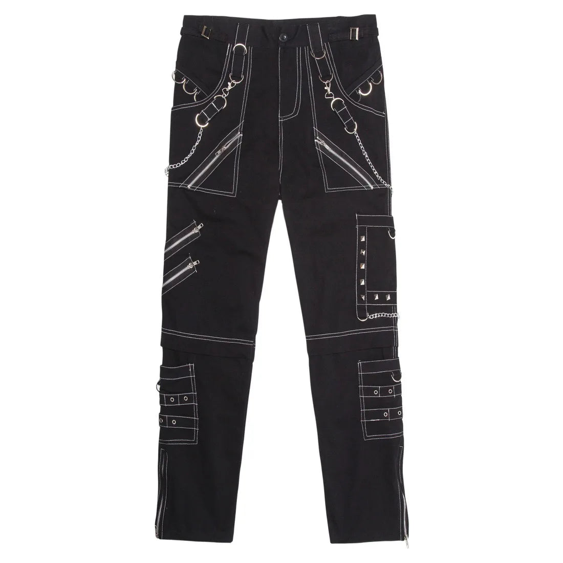 Punk Cargo Pants With Multi Zippers