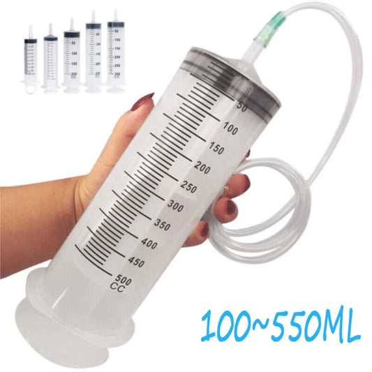 100ml-550ml Syringe Large Capacity  Washable Injector For Pet Feeding Oil Glue Fluid