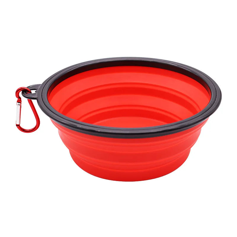 Folding Portable Silicone Dog Feeder Bowl