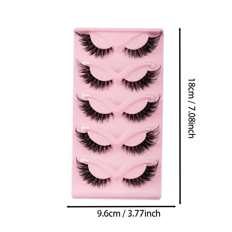 5 Pairs Cat Eye Lashes