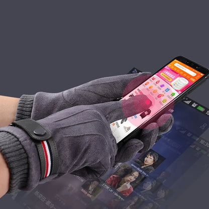 Gloves Suede Touch Screen Windproof