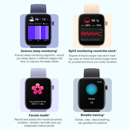 P71 Voice Calling Smartwatch Men Health Monitoring IP68 Waterproof Smart Notifications Voice Assistant Smart Watch Women