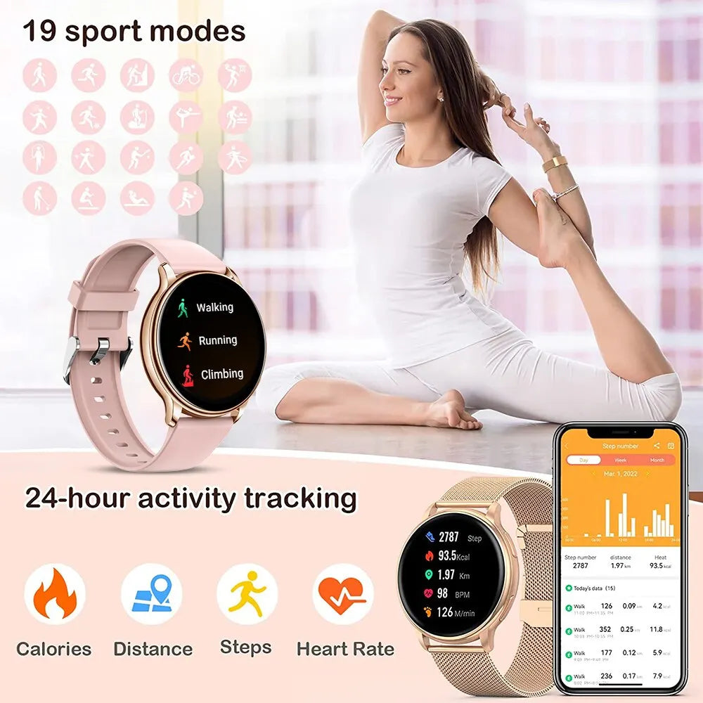 Bluetooth Call Smart Watch Women Custom Dial Watches Men Sport Fitness Tracker Heart Rate Smartwatch For Android IOS Y22