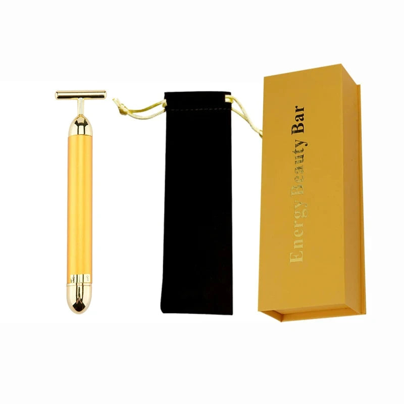 24K Gold Bar Energy Roller Electric Face-lifting