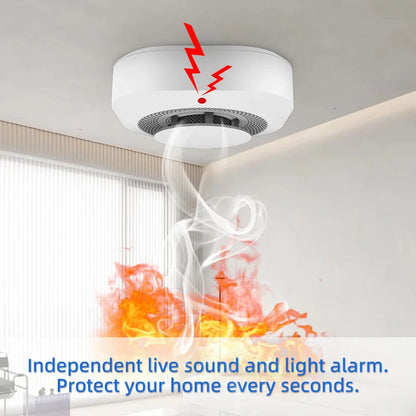 YUPA Independent Smoke Detector Sensor Fire Alarm System For Home Office Security Smoke Alarm Fire Protection Battery Powered