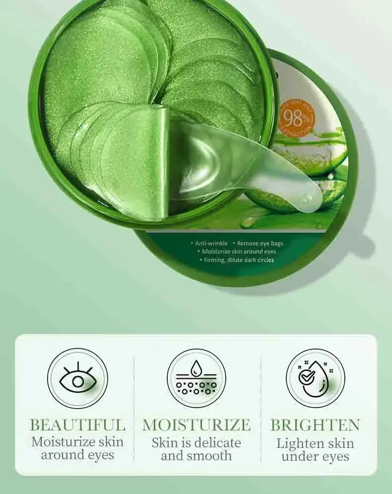 60pcs Aloe Vera Collagen Eye Mask