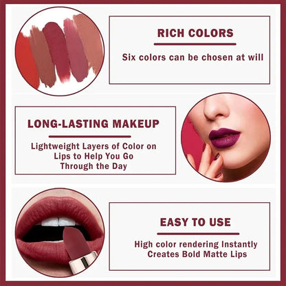 High-pigmented Matte Lipstick Waterproof Long-lasting