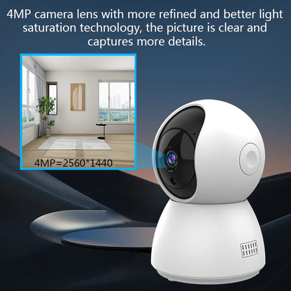 HD 4MP Tuya Smart Mini WiFi IP Camera Surveillance Camera Automatic Tracking Indoor Wireless Security Home CCTV Baby Monitor