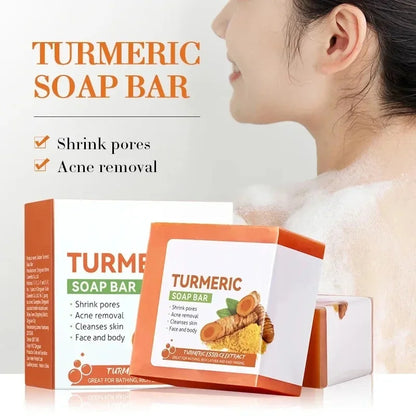 Hand Made Turmeric Soap Body Cleaning Lightening Dark