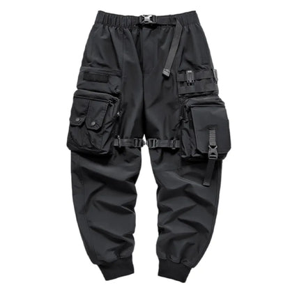 Multi-pockets Bandage Tactical Techwear Cargo Pants Mens Punk