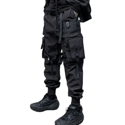 Multi-pockets Bandage Tactical Techwear Cargo Pants Mens Punk