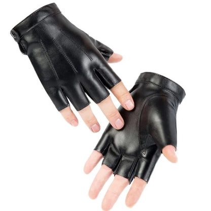 PU Leather Gloves Fingerless