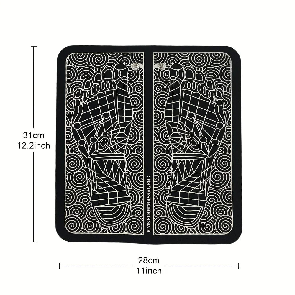 Electric Foot Massage Pad USB Rechargeable Relaxing Foot Acupoint Massage Improves Blood Circulation 8 Modes 19 Level Relaxation