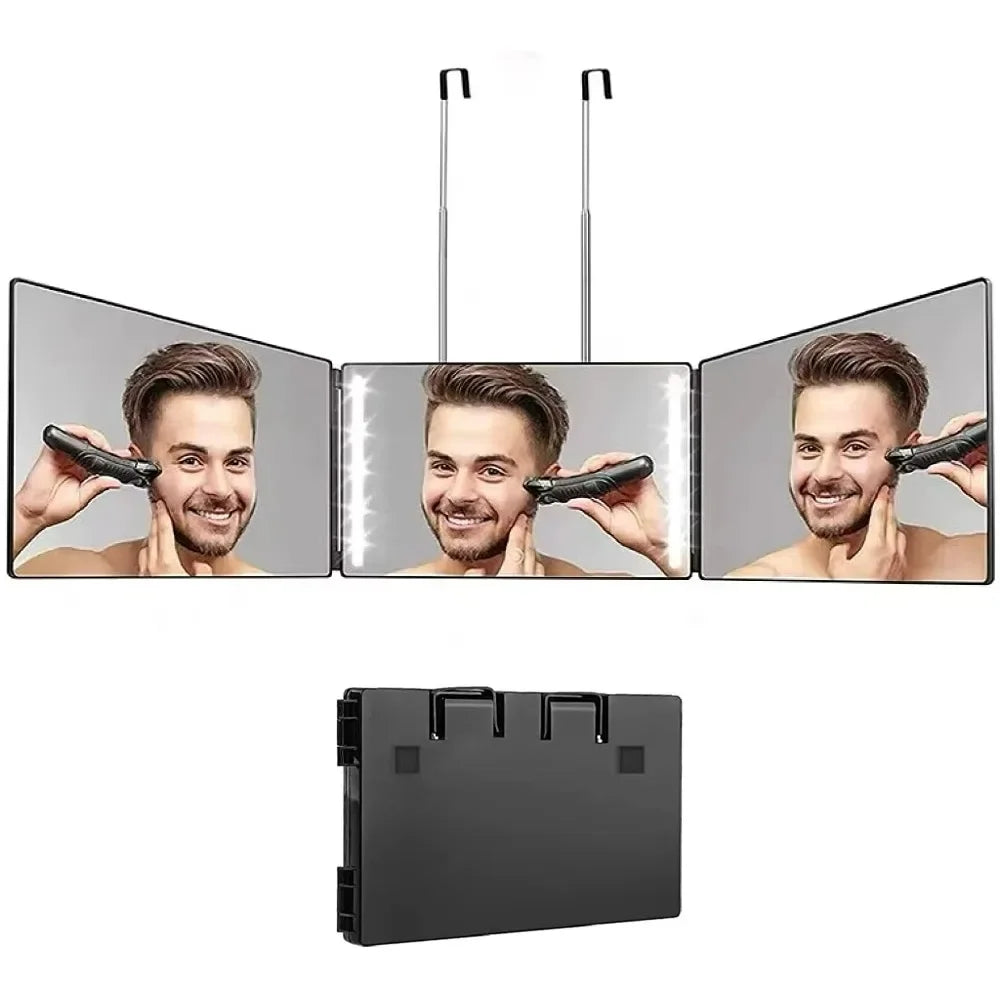 Trifold Self Haircut Led Mirror