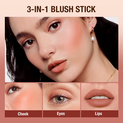 Lipstick Blush Stick 3-in-1 Eyes Cheek and Lip