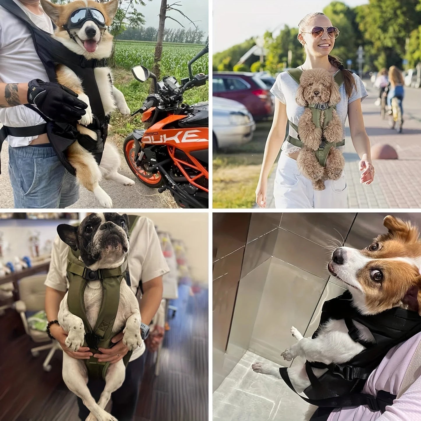 Pet Front Dog Carrier Backpacks, Adjustable Hands Free