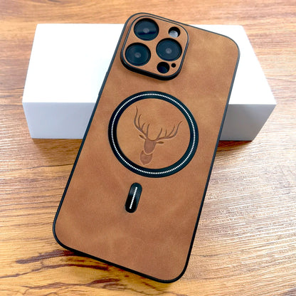 PU Leather Deer Case For iPhone