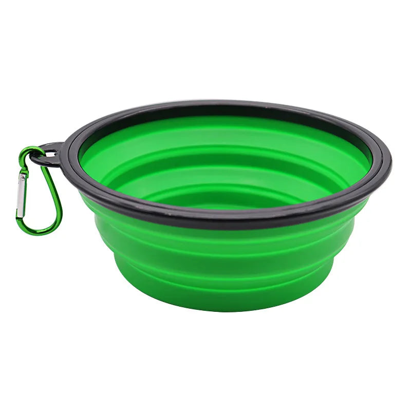 Folding Portable Silicone Dog Feeder Bowl