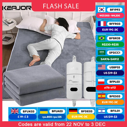 Electric Blanket 220V Thicker Automatic Thermostat Electric Heating Blanket Body Warmer Thermal Mattress for Room Blanket heated